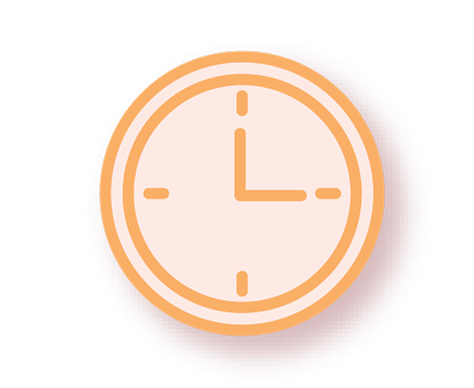 illustration of a clock set to 3 o'clock